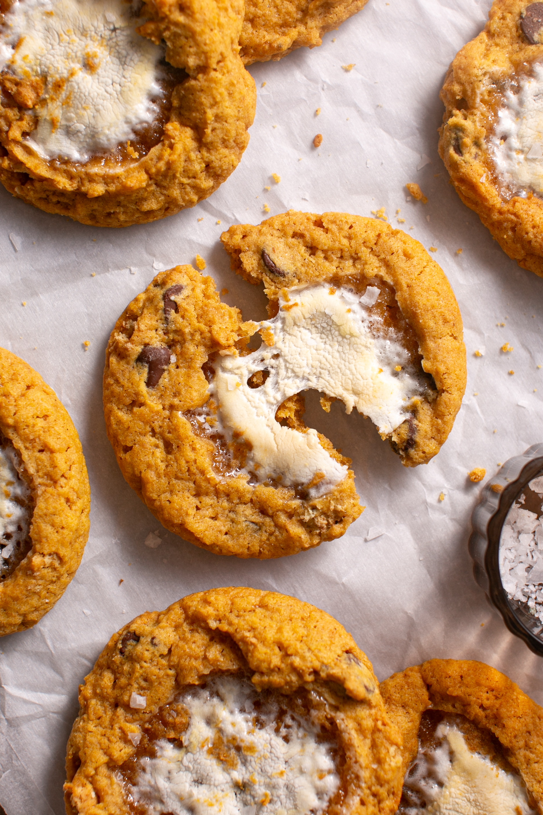 Pumpkin S'mores Cookies