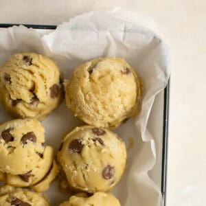 scoops of edible cookie dough