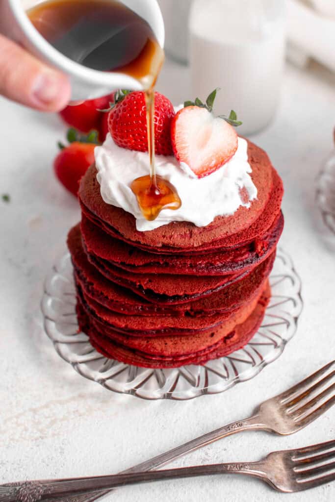 Cake Mix Red Velvet Pancakes 