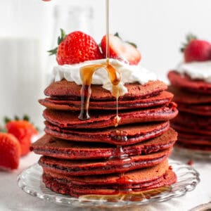 Cake Mix Red Velvet Pancakes