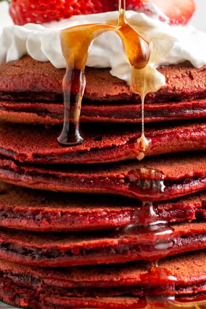 Cake Mix Red Velvet Pancakes 
