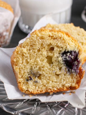 Single Serve Muffin with blueberries.