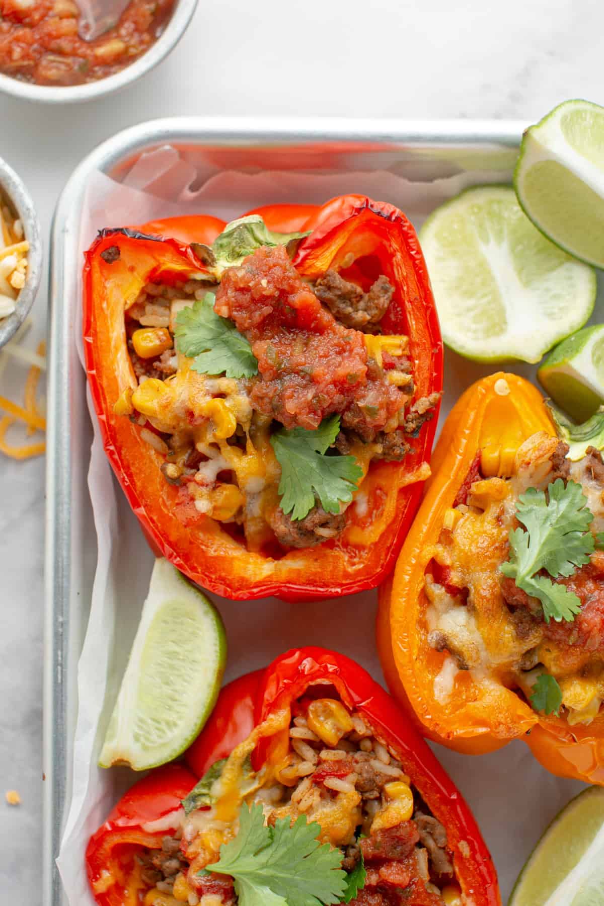 Make ahead stuffed peppers.