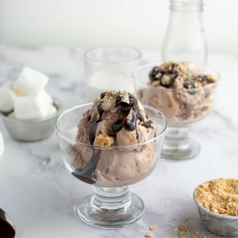 Hot Fudge S’mores Ice Cream (No Churn Recipe)