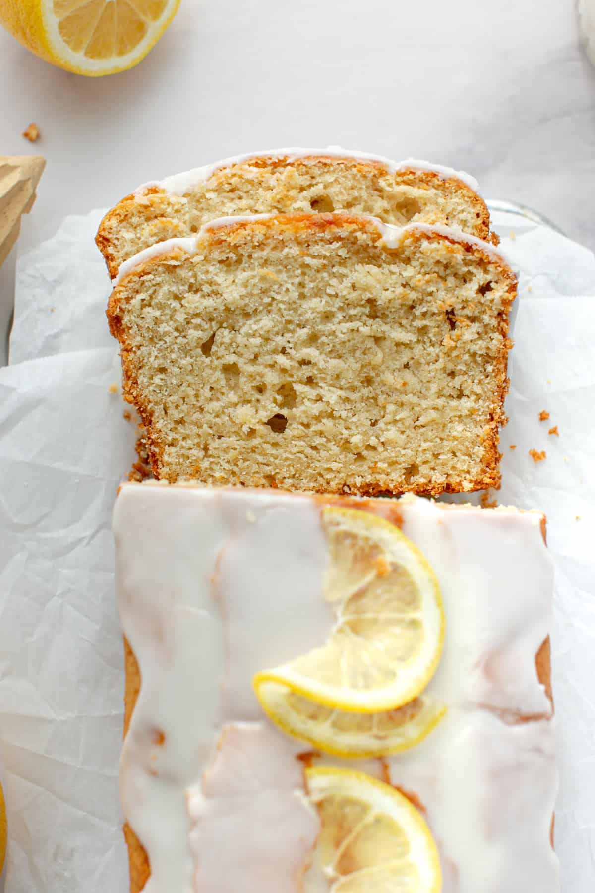 Earl Grey Tea Loaf Cake with lemons.