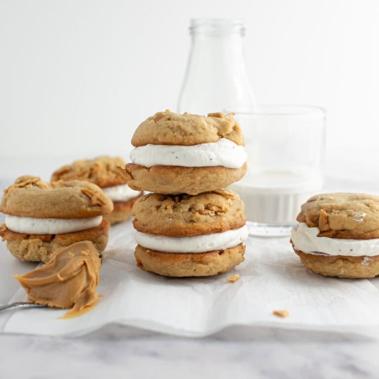 Peanut Nutter Butter Ice Cream Cookie Sandwiches