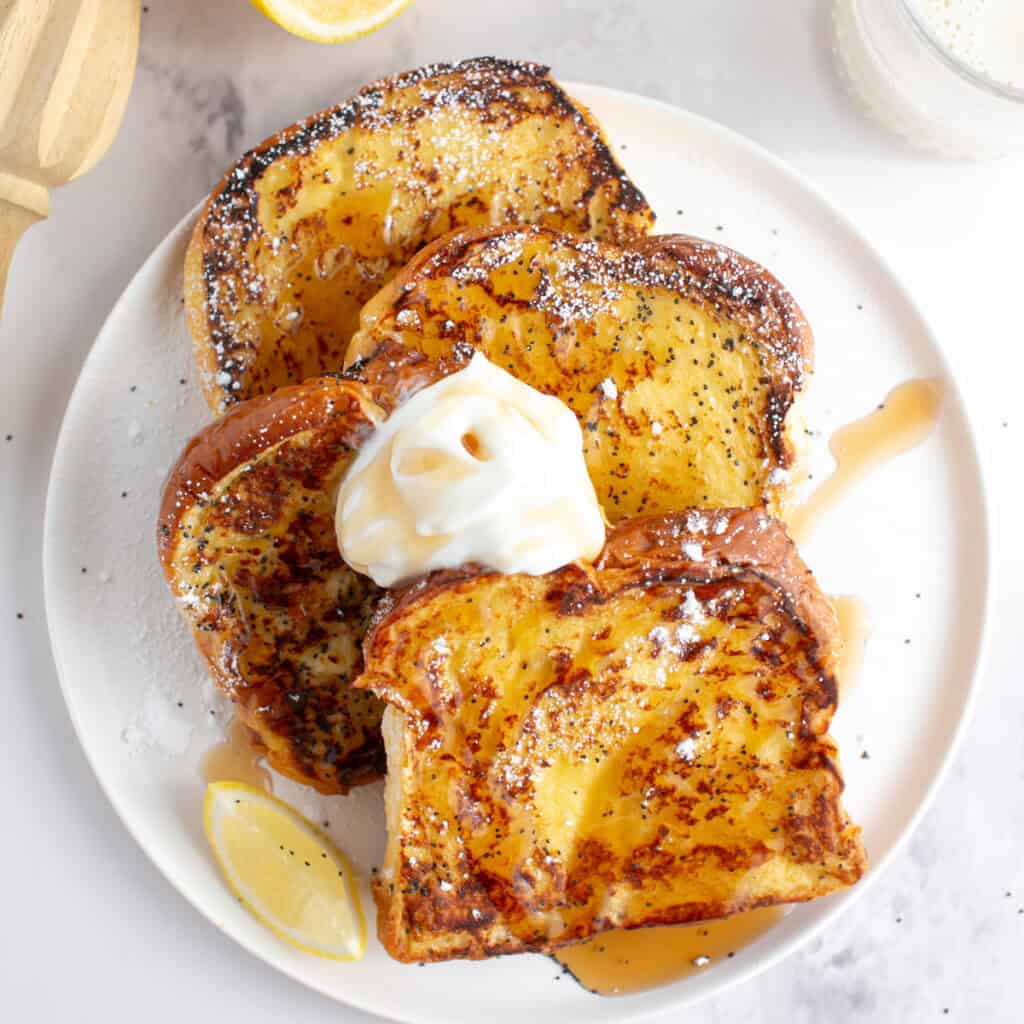 Easy Lemon Poppy Seed Brioche French Toast Recipe