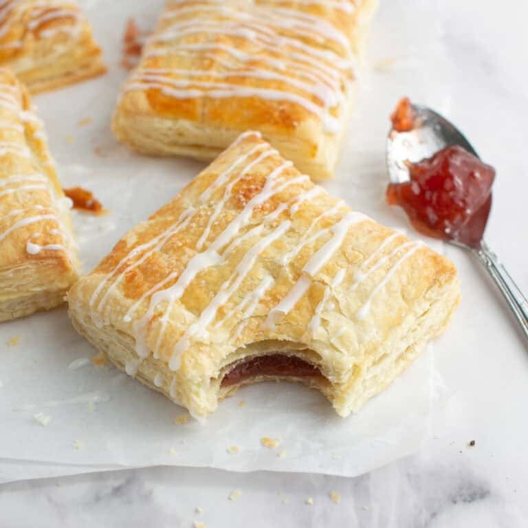 Easy Homemade Strawberry Toaster Strudel with Puff Pastry