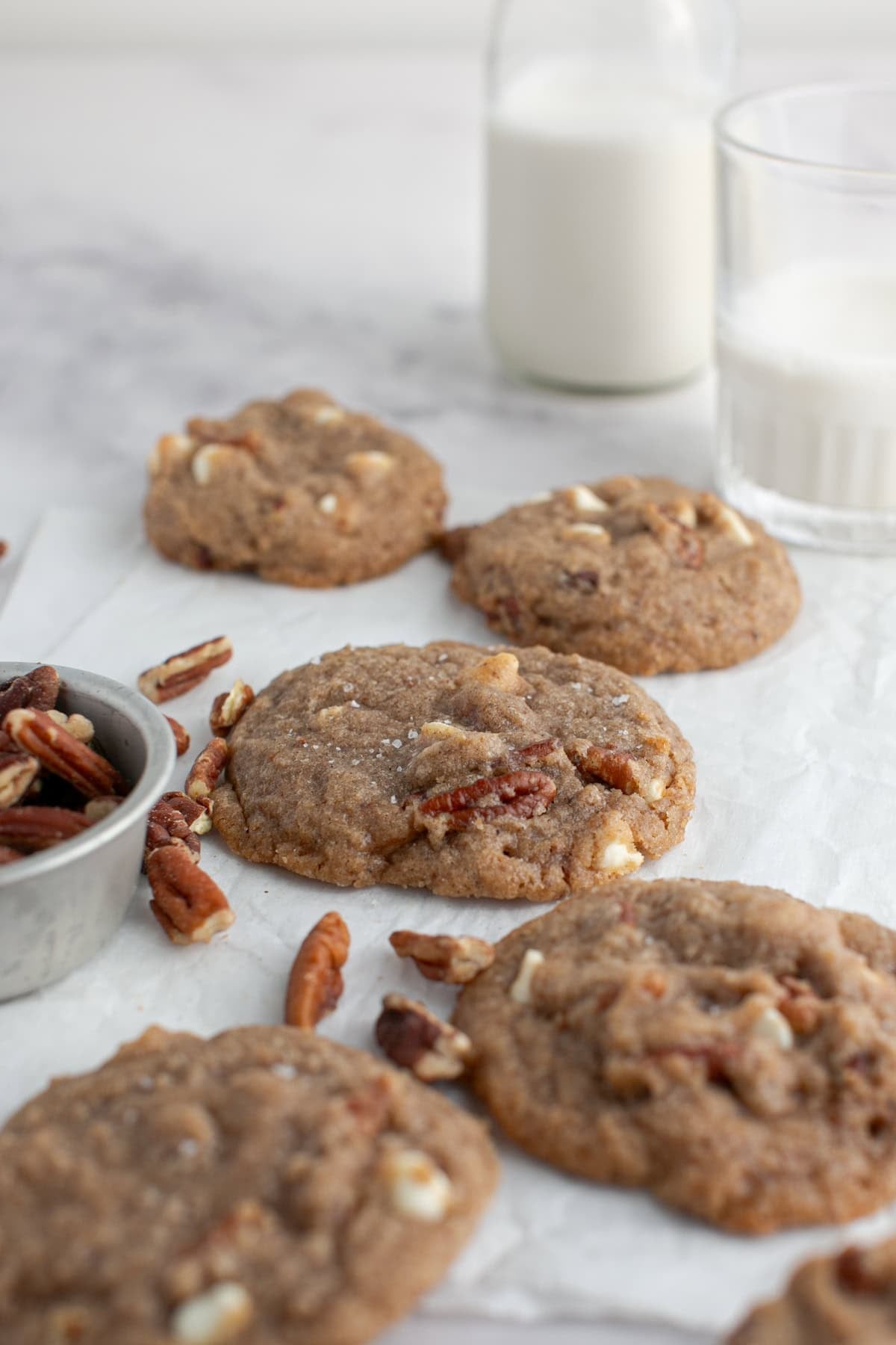 Brown Butter Chai Cookie with a sprinkle of salt on top.