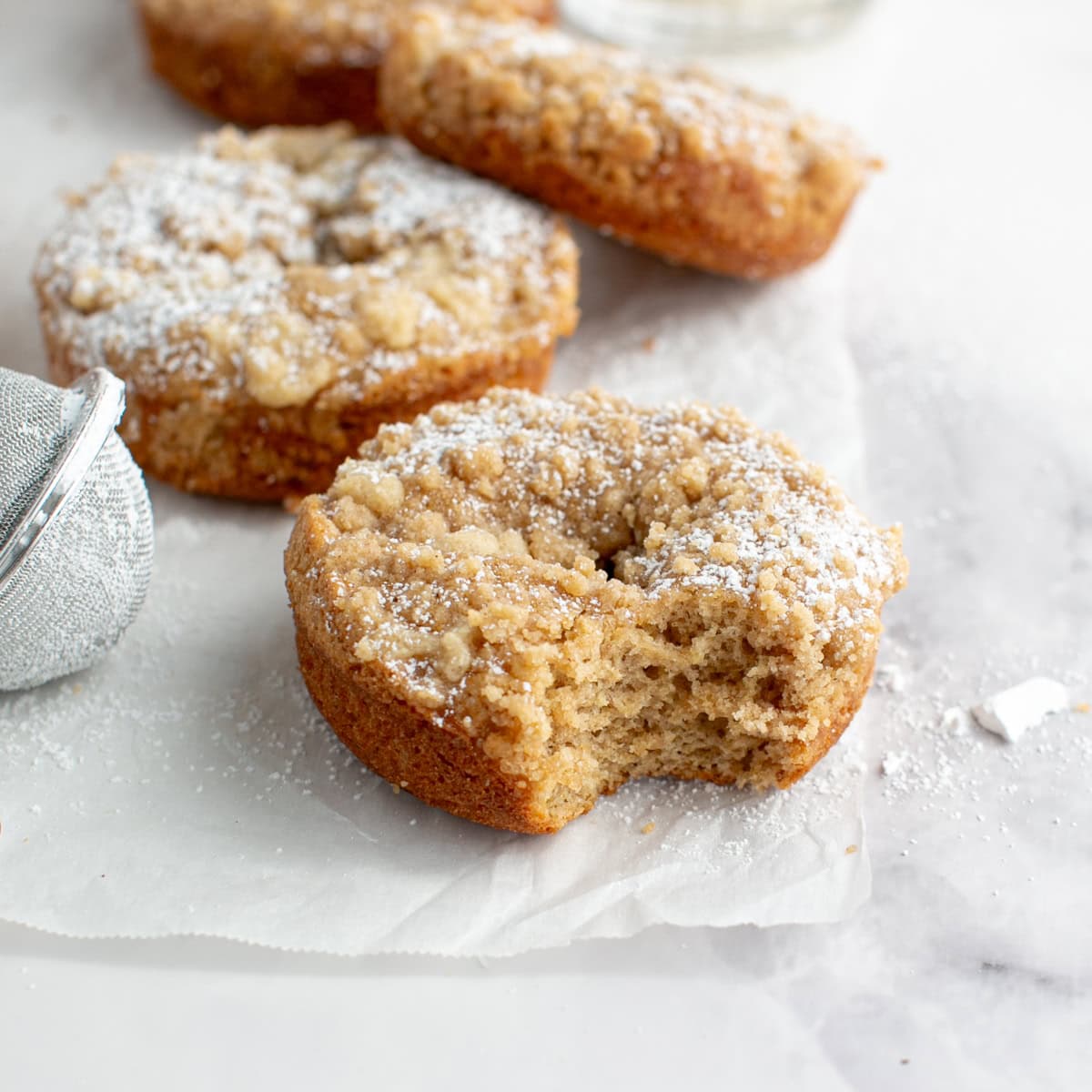 Easy Recipe for Baked Cinnamon Sugar Crumble Donuts