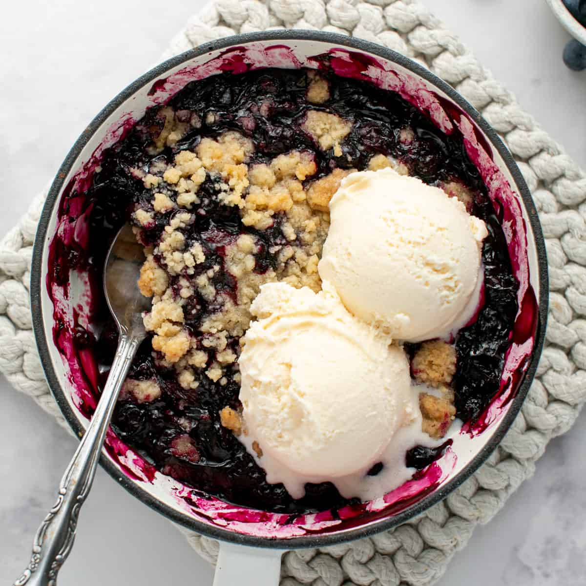 Single Serving Skillet Berry Crumble Recipe