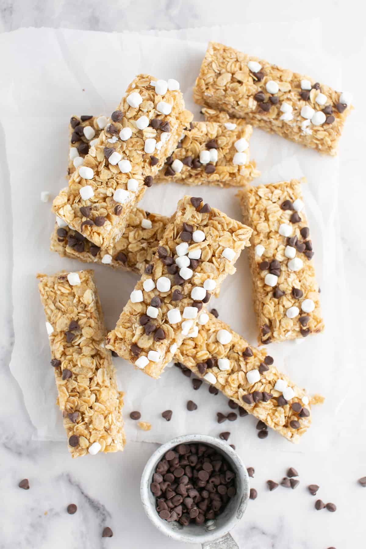 S'mores Granola Bars by chocolate chips.