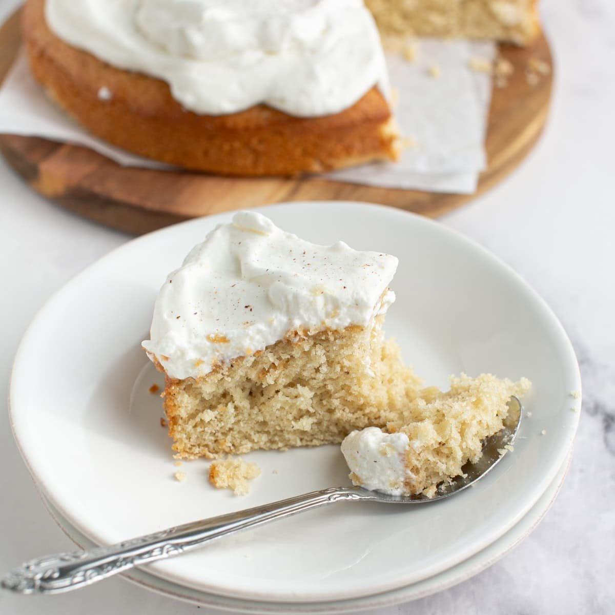 Earl Grey Cake with Vanilla Whipped Cream Frosting