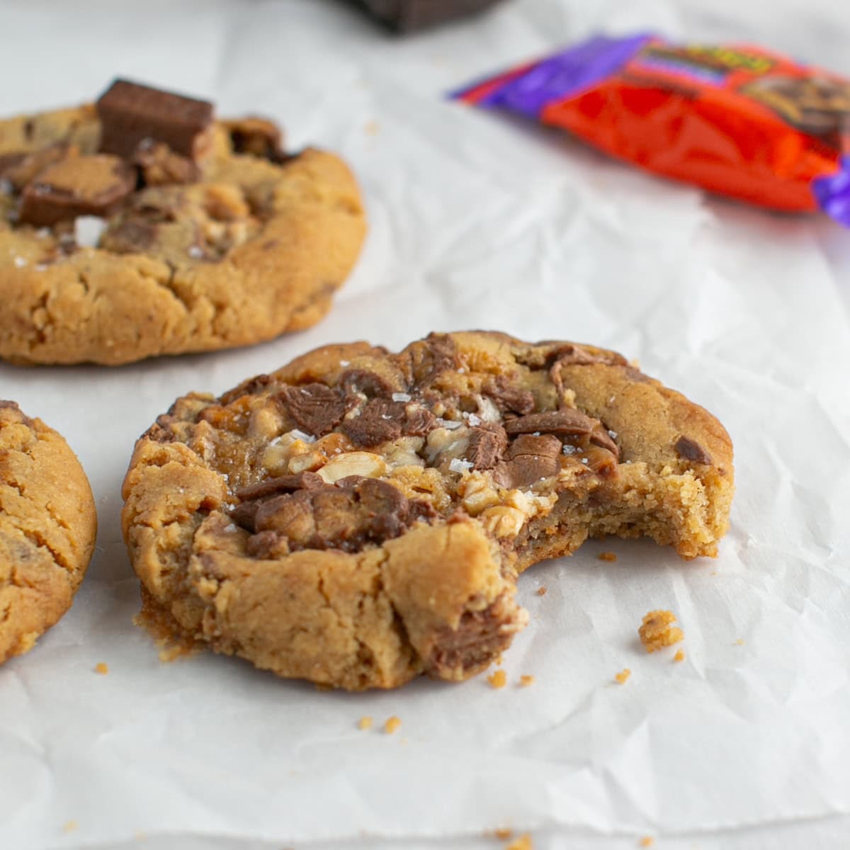 Easy Single Serve Peanut Butter Candy Cookies