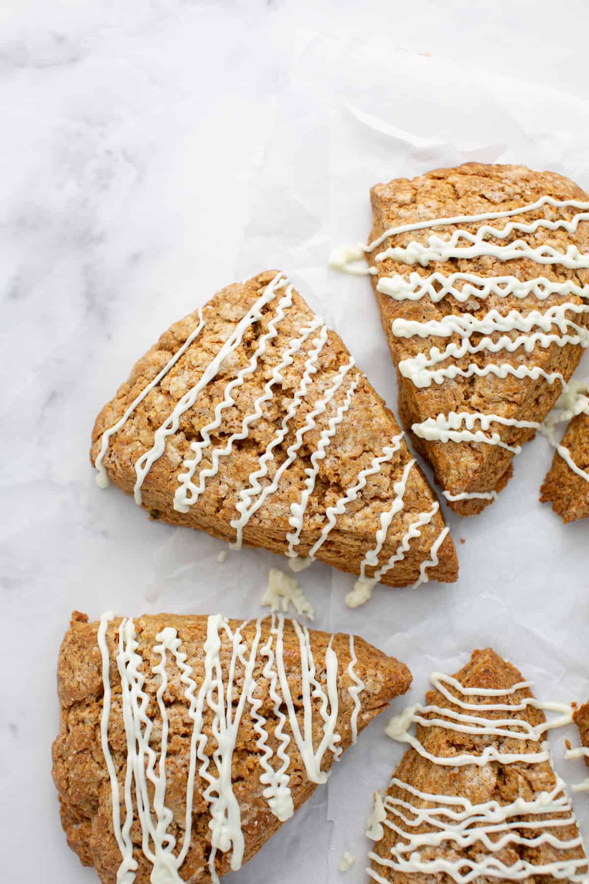 Gingerbread Scone on parchment paper.