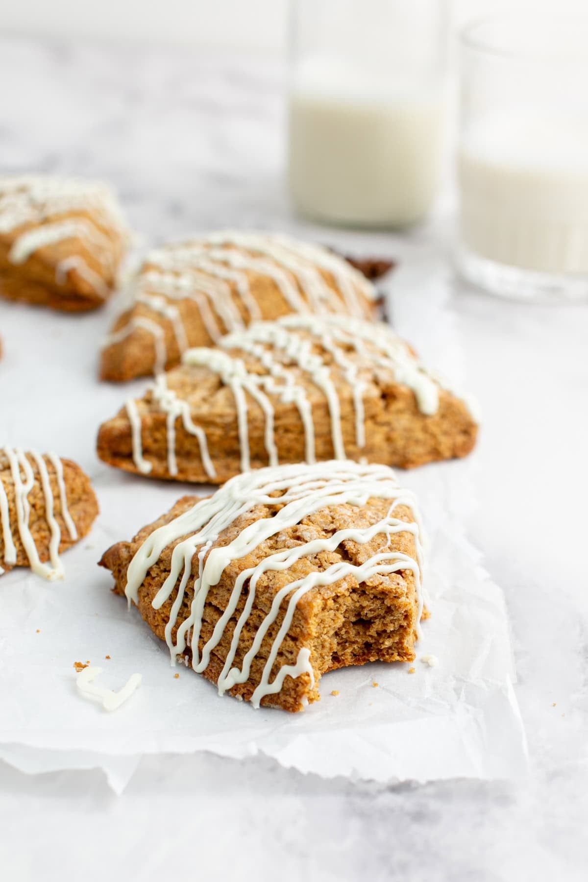 Gingerbread Scone on parchment paper.