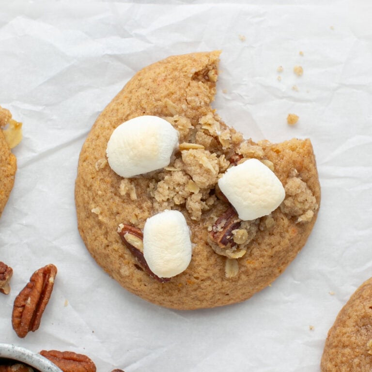 Sweet Potato Casserole Cookies with Marshmallow