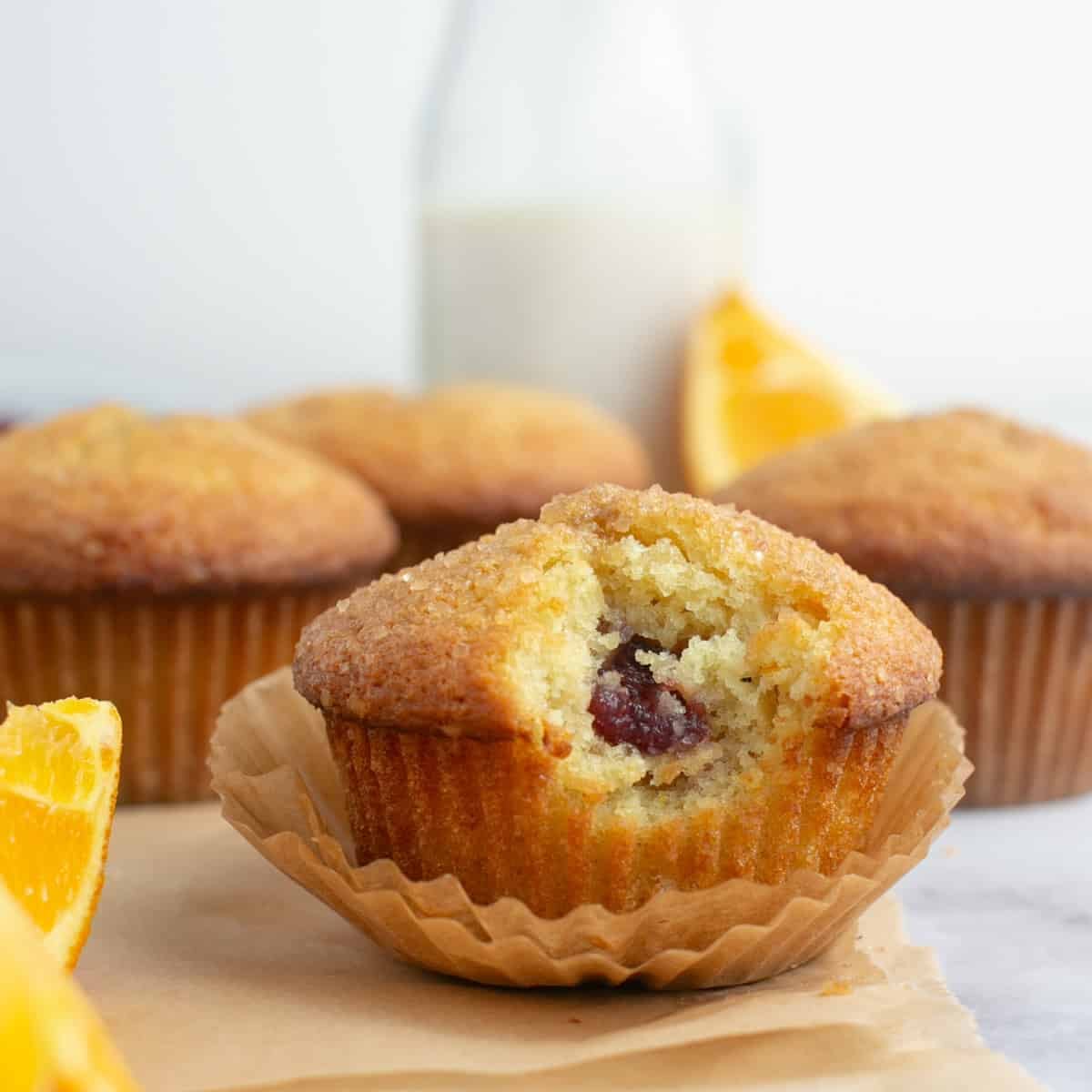Easy Leftover Cranberry Sauce Orange Muffins